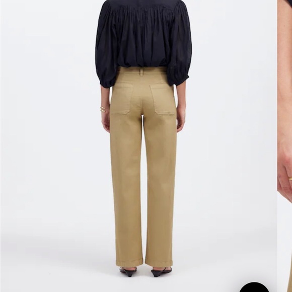 Madewell The Emmett Wide Leg Pant Patch Pocket Heritage Khaki Color Size 31 - Picture 5 of 6